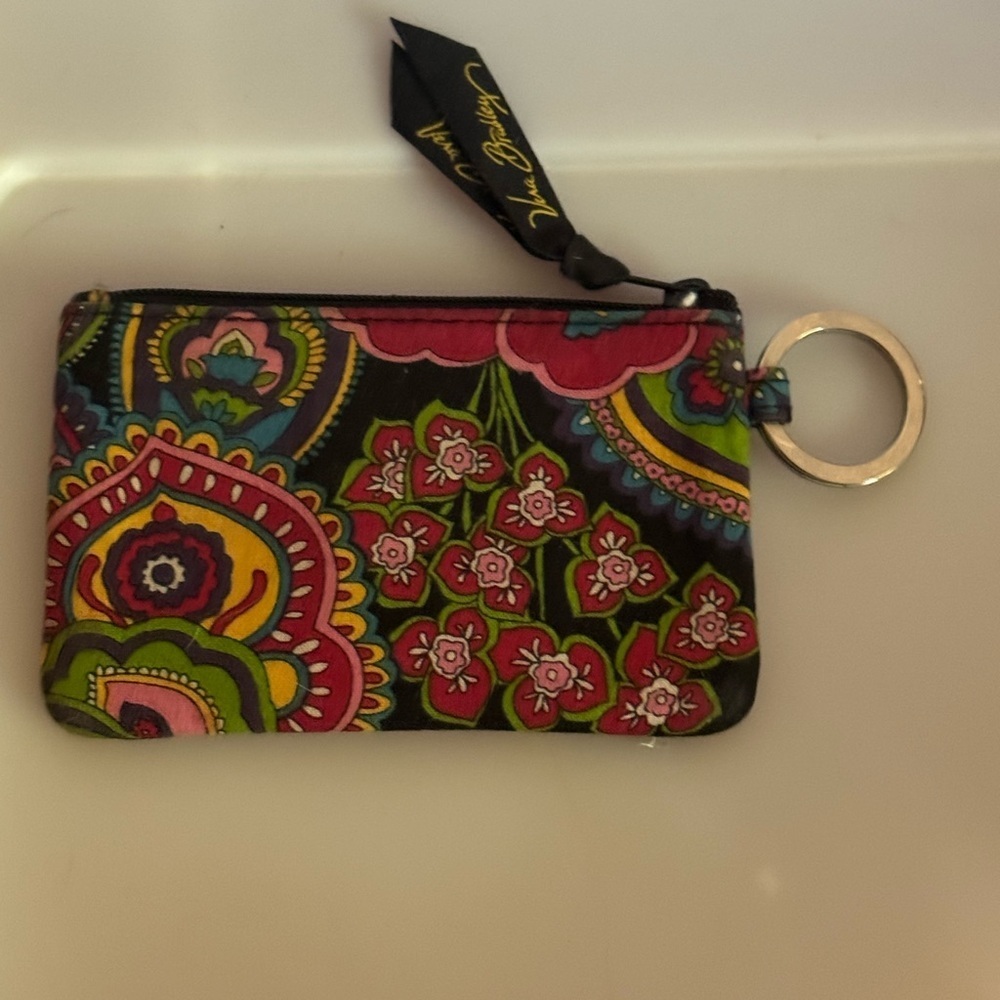 Vera Bradley ID card keychain